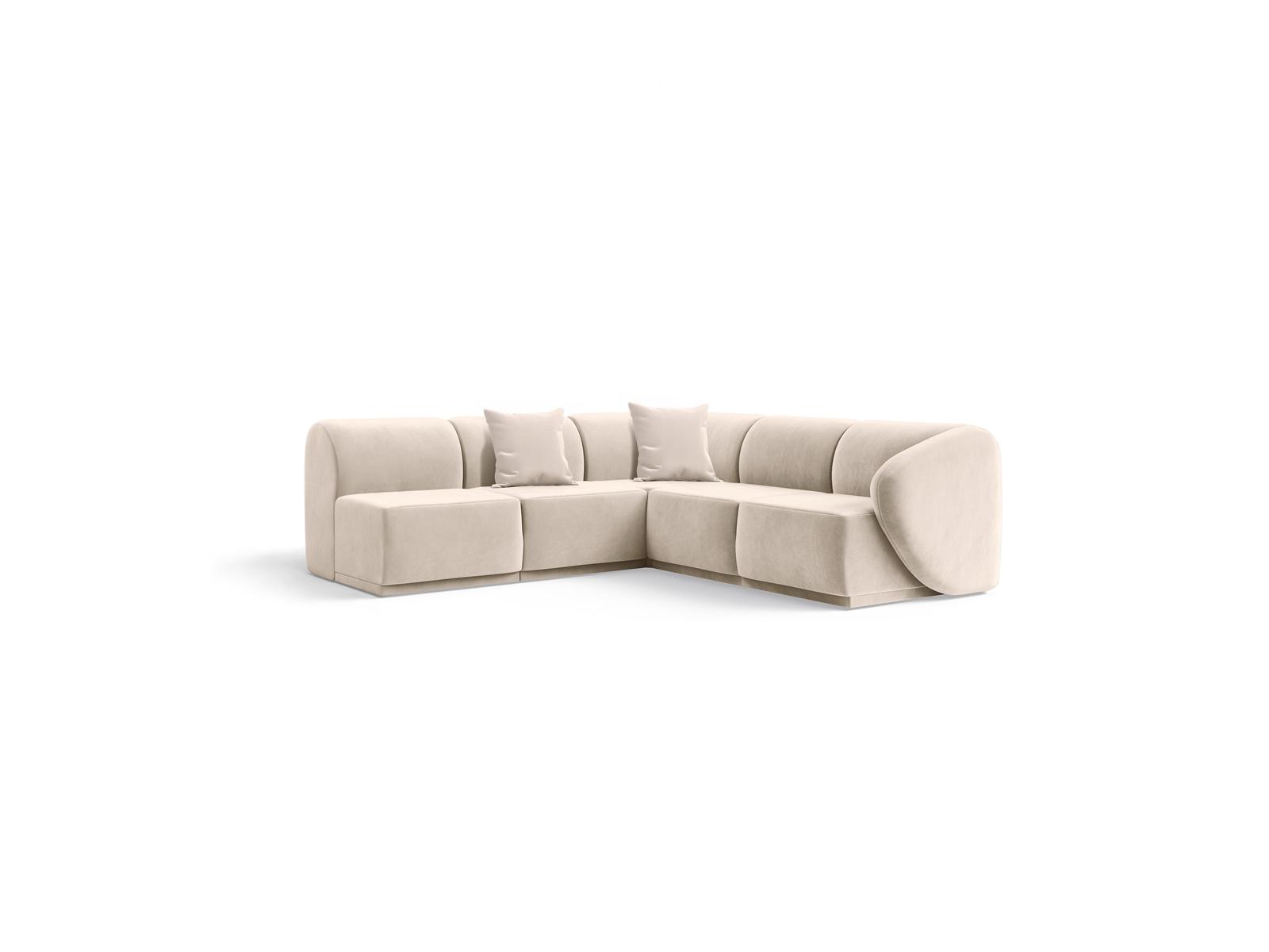 Modułowa sofa narożna lewa Favola Sand Cream w jasnym odcieniu
