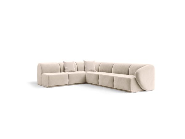 Duża narożna sofa 6‑osobowa Favola Sand Cream do nowoczesnego salonu