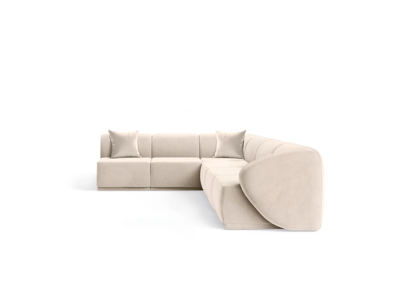 Sofa modułowa 6‑osobowa Favola Sand Cream w jasnym, kremowym odcieniu