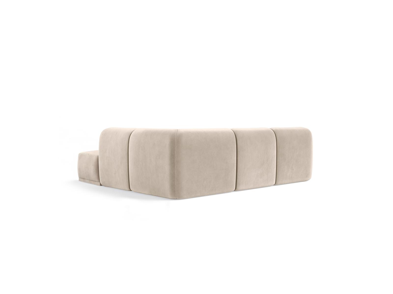Favola Sand Cream – sofa 5‑osobowa z pufą