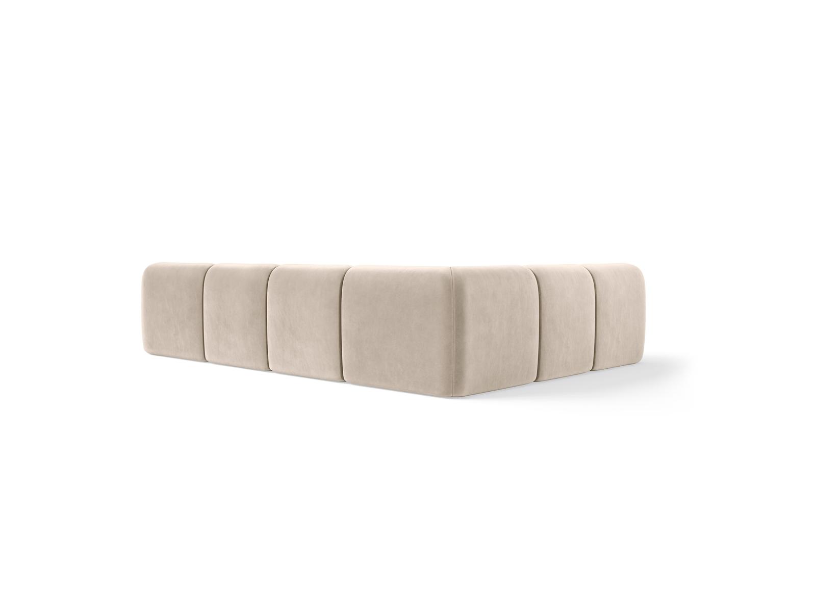 Kremowa sofa narożna 6‑osobowa Favola Sand Cream o modułowym układzie