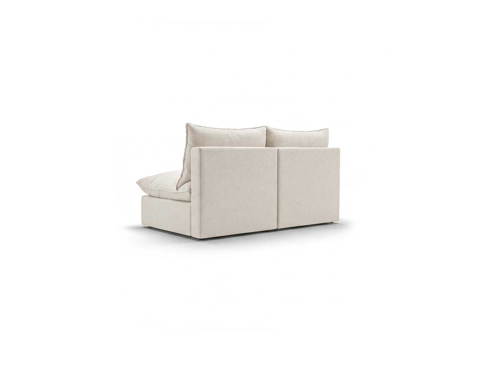 Minimalistyczna sofa ogrodowa 2-osobowa MARE Sand Cream (2)