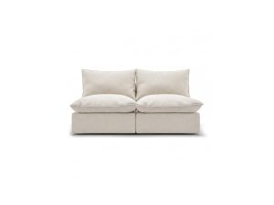 Minimalistyczna sofa ogrodowa 2-osobowa MARE Sand Cream