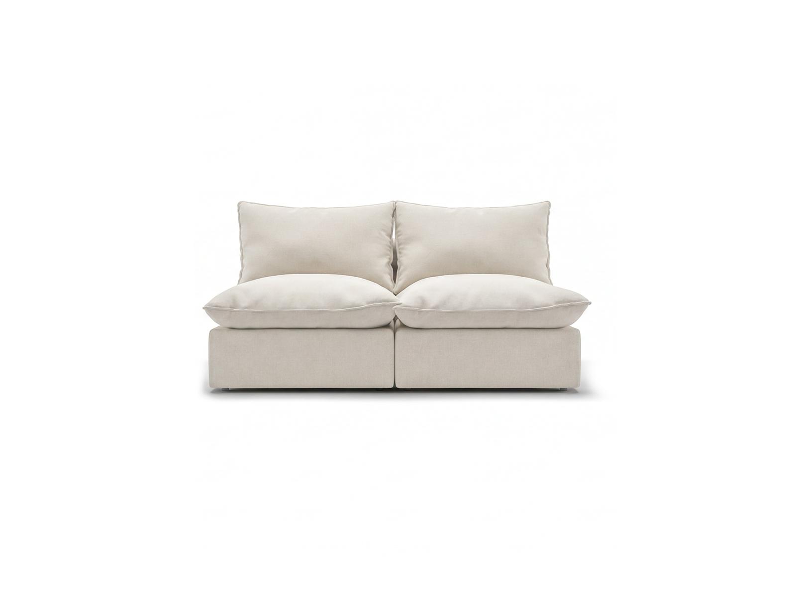 Minimalistyczna sofa ogrodowa 2-osobowa MARE Sand Cream