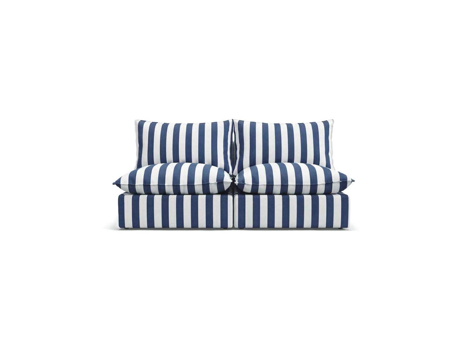 Sofa outdoorowa 2-osobowa MARE Navy Blue Stripes